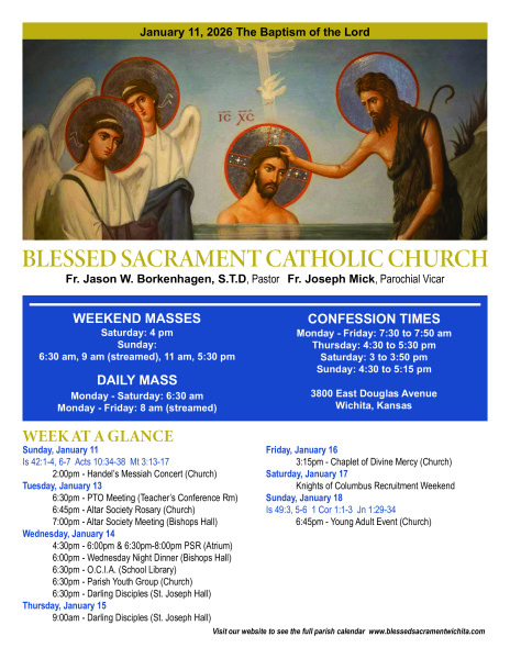 Sunday, January 11, 2026 Bulletin