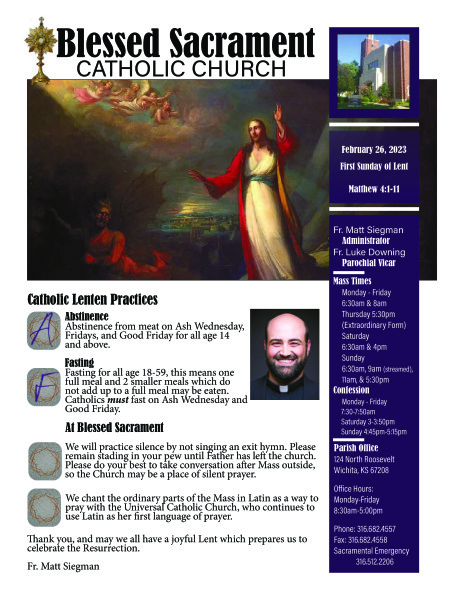 Sunday, February 26, 2023 Bulletin