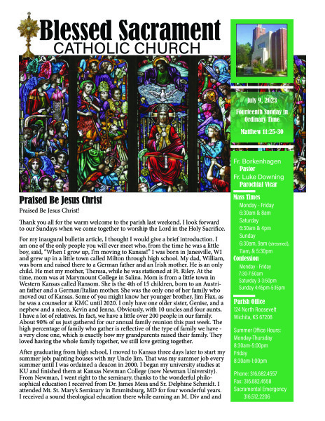 Sunday, July 9, 2023 Bulletin