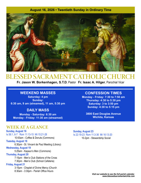 Sunday, August 16, 2026 Bulletin