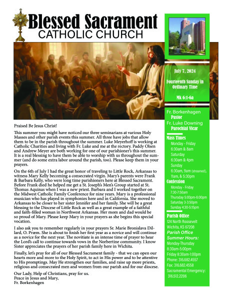 Sunday, July 7, 2024 Bulletin