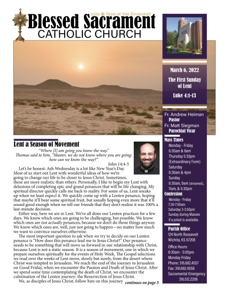Sunday, March 6, 2022 Bulletin