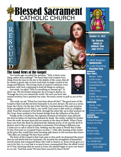 Sunday, October 23, 2022 Bulletin