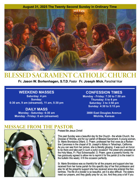 Sunday, August 31, 2025 Bulletin
