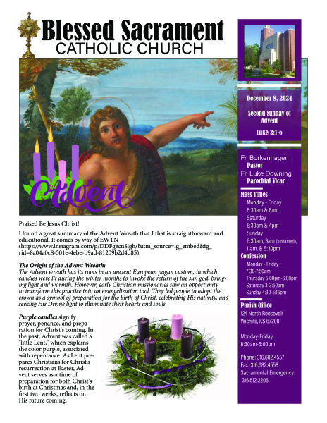 Sunday, December 8, 2024 Bulletin