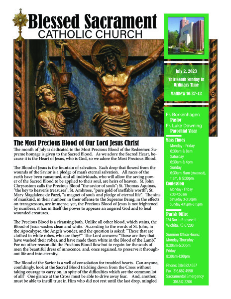 Sunday, July 2, 2023 Bulletin