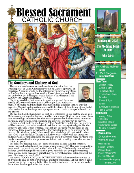 Sunday, January 16, 2022 Bulletin
