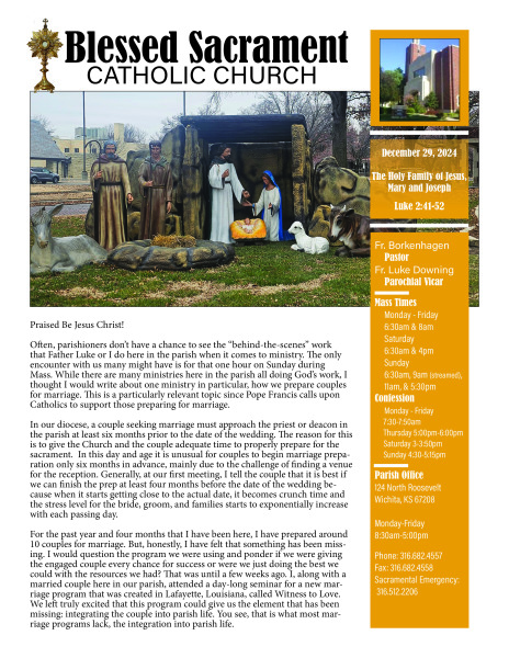 Sunday, December 29, 2024 Bulletin