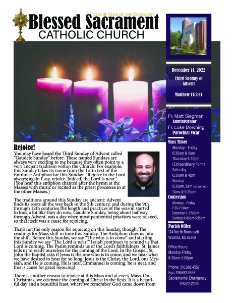 Sunday, December 11, 2022 Bulletin