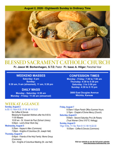 Sunday, August 2, 2026 Bulletin