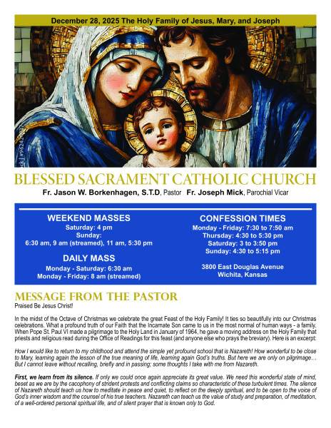 Sunday, December 28, 2025 Bulletin