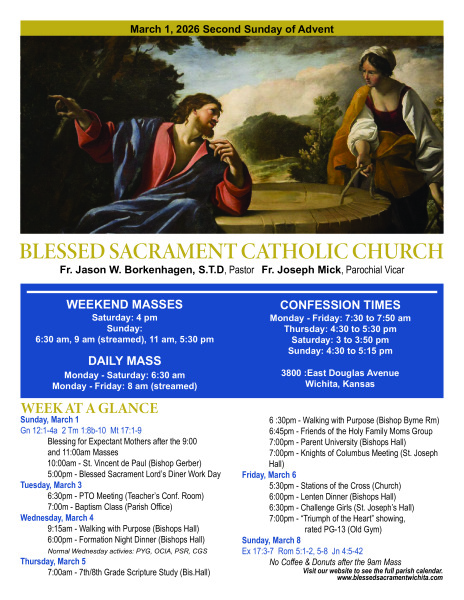 Sunday, March 1, 2026 Bulletin