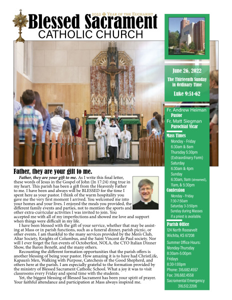 Sunday, June 26, 2022