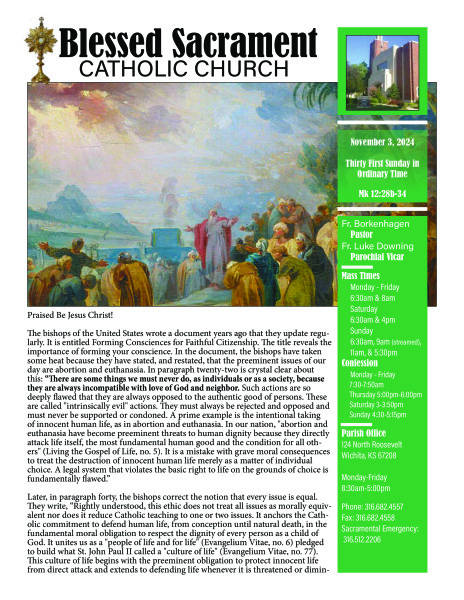 Sunday, November 3, 2024  Bulletin