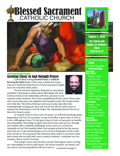 Sunday, August 8, 2021 Bulletin