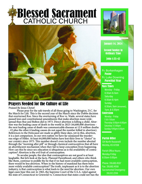 Sunday, January 14, 2024