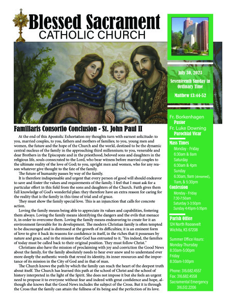 Sunday, July 30, 2023 Bulletin