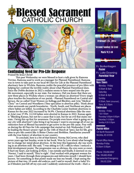 Sunday, February 25, 2024 Bulletin