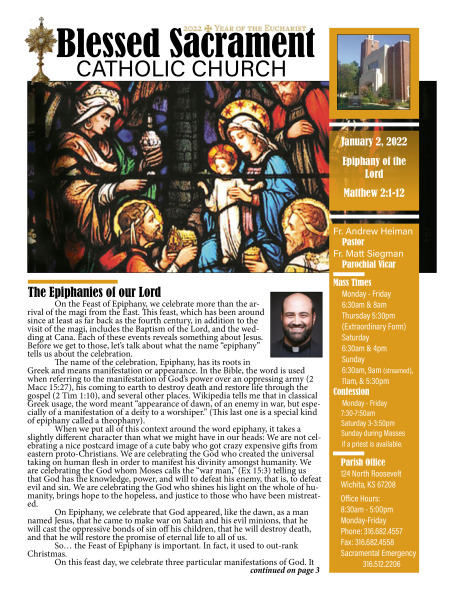 Sunday, January 2, 2022 Bulletin