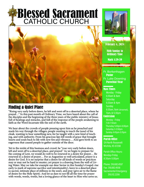 Sunday, February 4, 2024 Bulletin