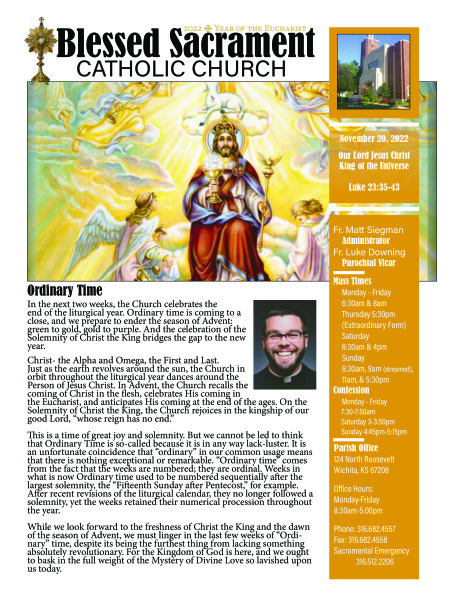 Sunday, November 20, 2022 Bulletin