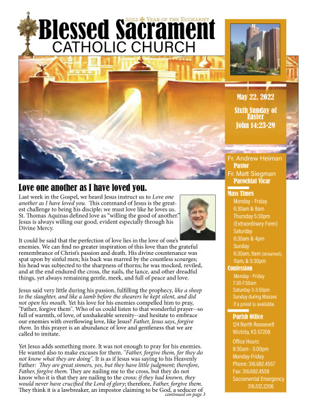 Sunday, May 22, 2022 Bulletin