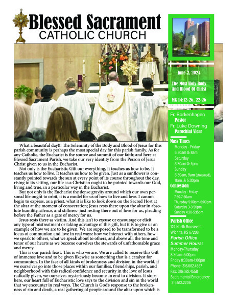 Sunday, June 2, 2024 Bulletin
