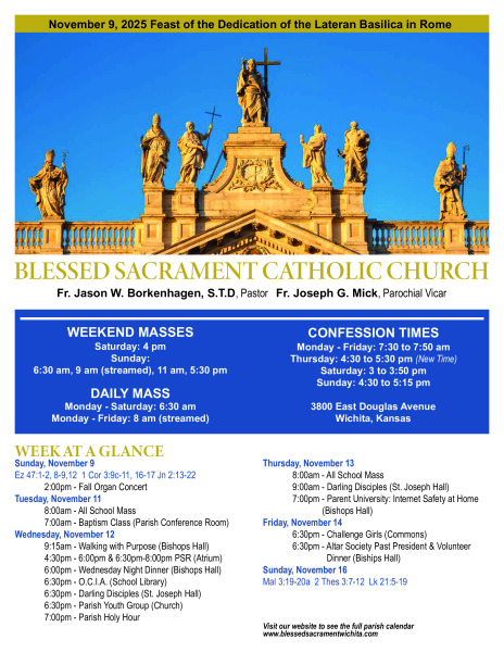 Sunday, November 9, 2025 Bulletin