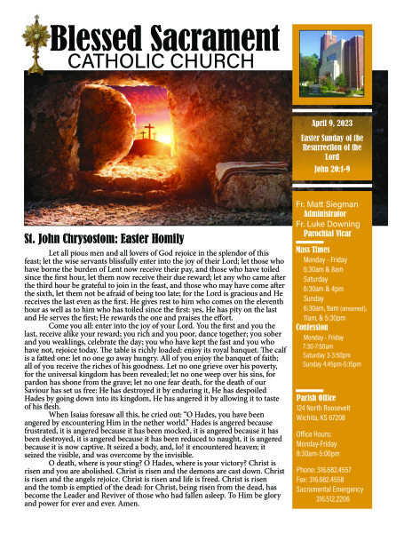 Sunday, April 9, 2023 Bulletin