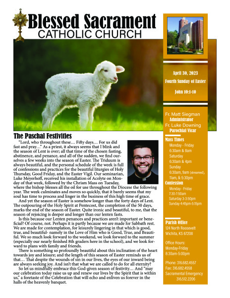Sunday, April 30, 2023 Bulletin
