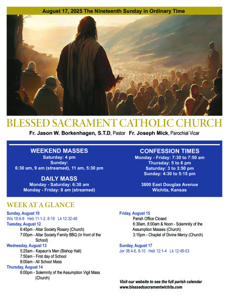 Sunday, August 10, 2025 Bulletin