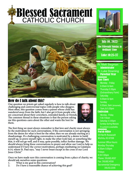 Sunday, July 10, 2022 Bulletin