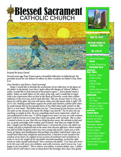 Sunday, June 16, 2024 Bulletin