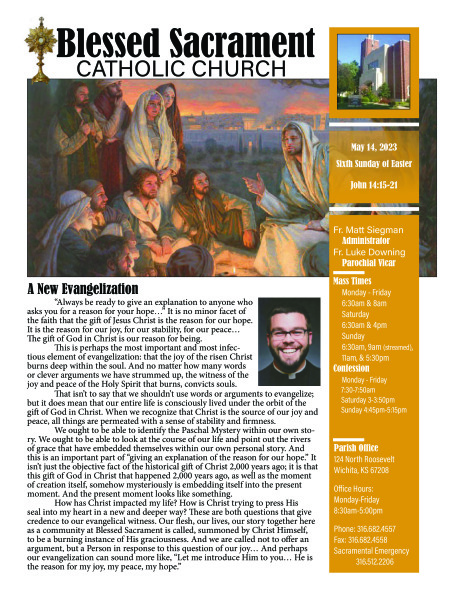 Sunday, May 14, 2023 Bulletin